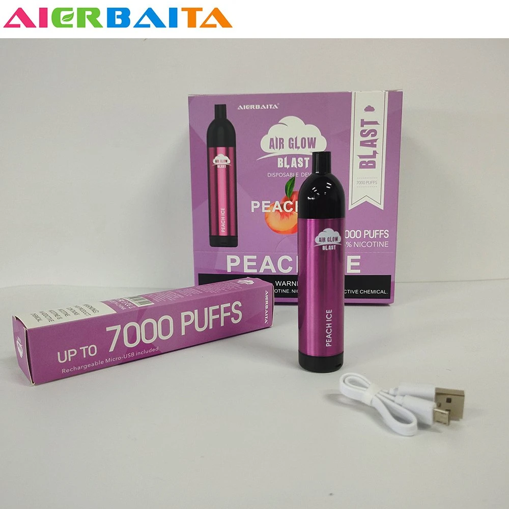 Europa Markt Einweg Vape 7000 Puffs 2% 0% Elektronische Zigarette Vape