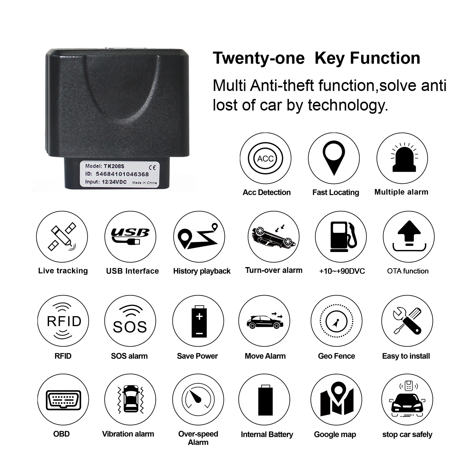 3G Car GPS Tracking System, Track on SMS/Web/APP, Over Speeding (TN)