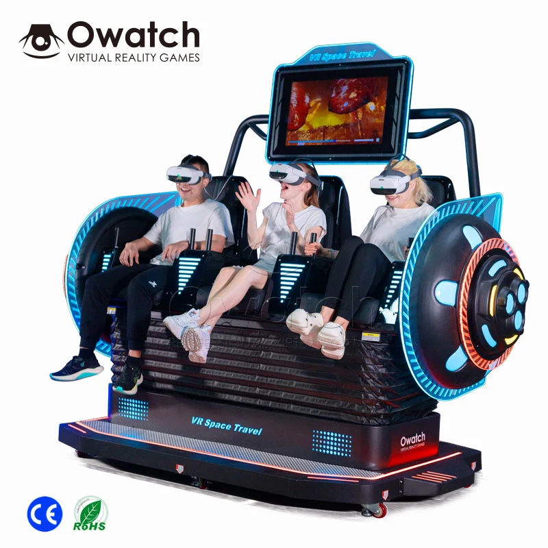 Precio de fábrica 3 asientos 9d VR Cinema Chair realidad Virtual Máquina de juego de simulador