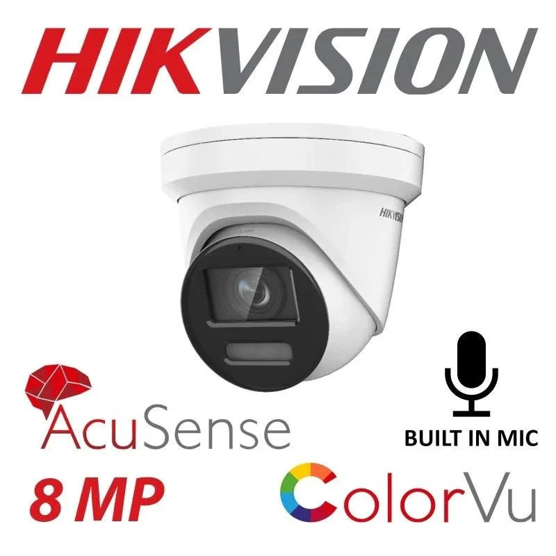 Hikvision 8MP Original Colorvu Ds-2CD2387g2h-Liu CCTV Caméra de sécurité réseau à dôme fixe Eyeball