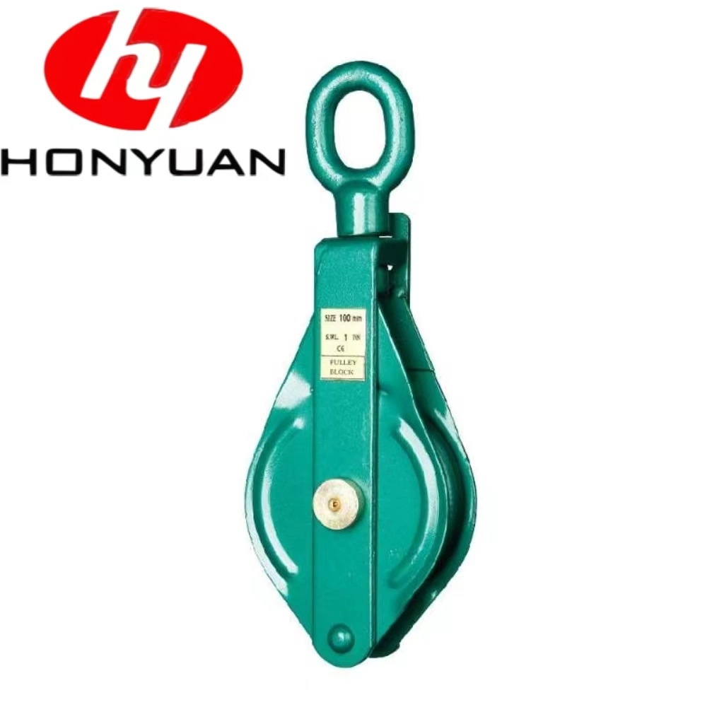 Capacity 6t Durable Steel Wire Rope Single Snatch Block Pulley