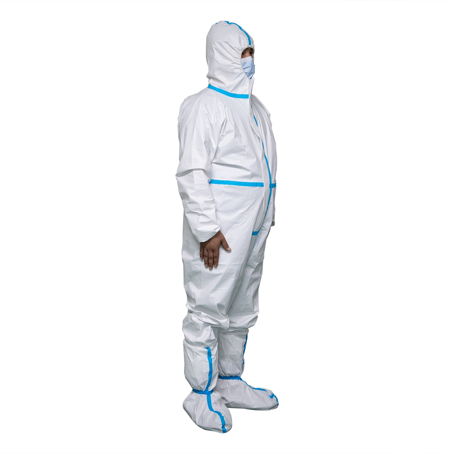 Type 4 5 6 Nonwoven Personal Protective Equipment Suit Disposable Isolation Coverall