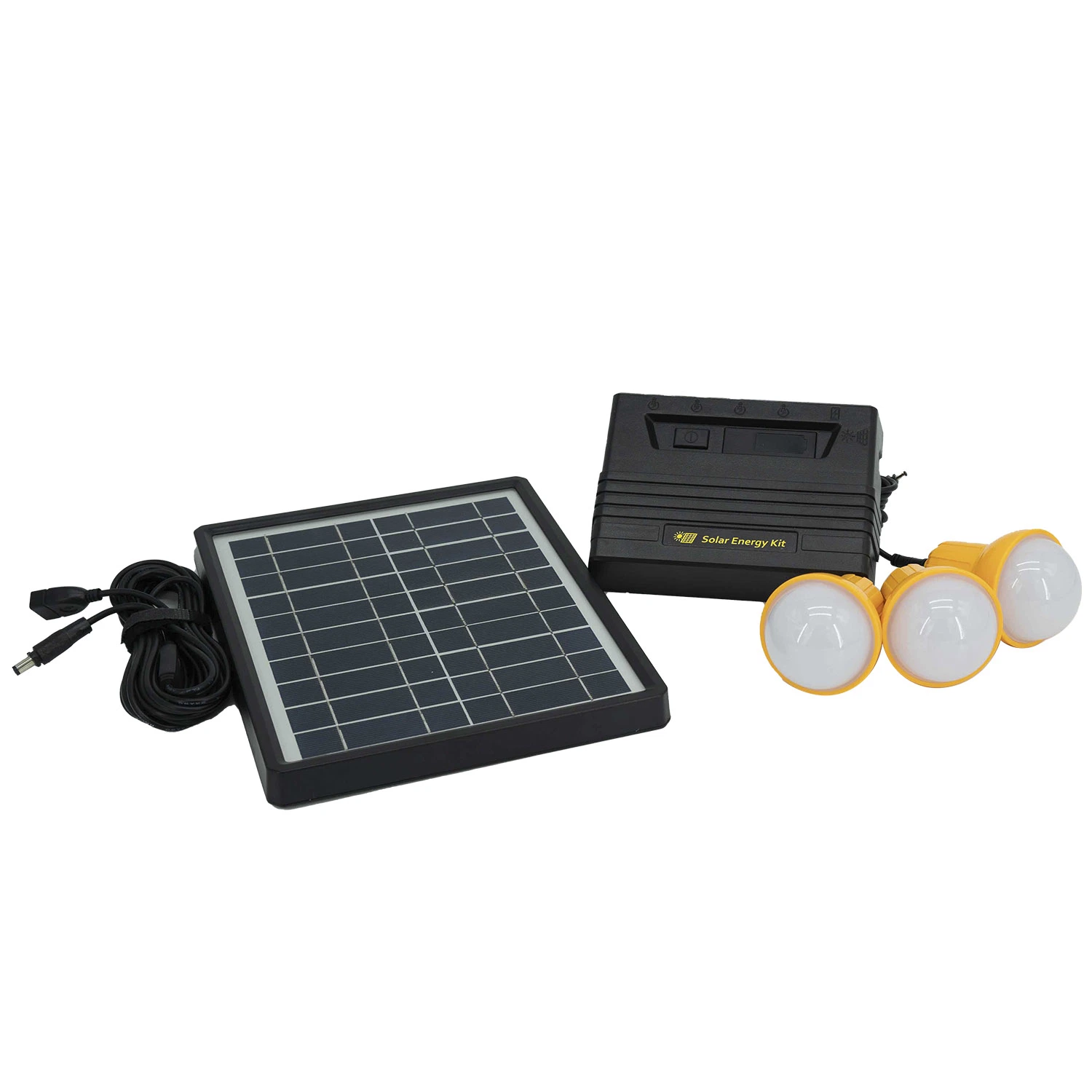 Système d'éclairage domestique portable à énergie solaire avec chargeurs de téléphone portable (5W/10W)