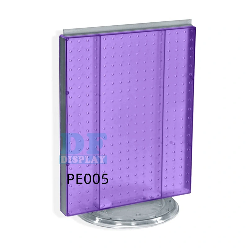 Suporte Pegboard Organizador rotativo acrílico Ecrã portátil Pegboard com Pegboard