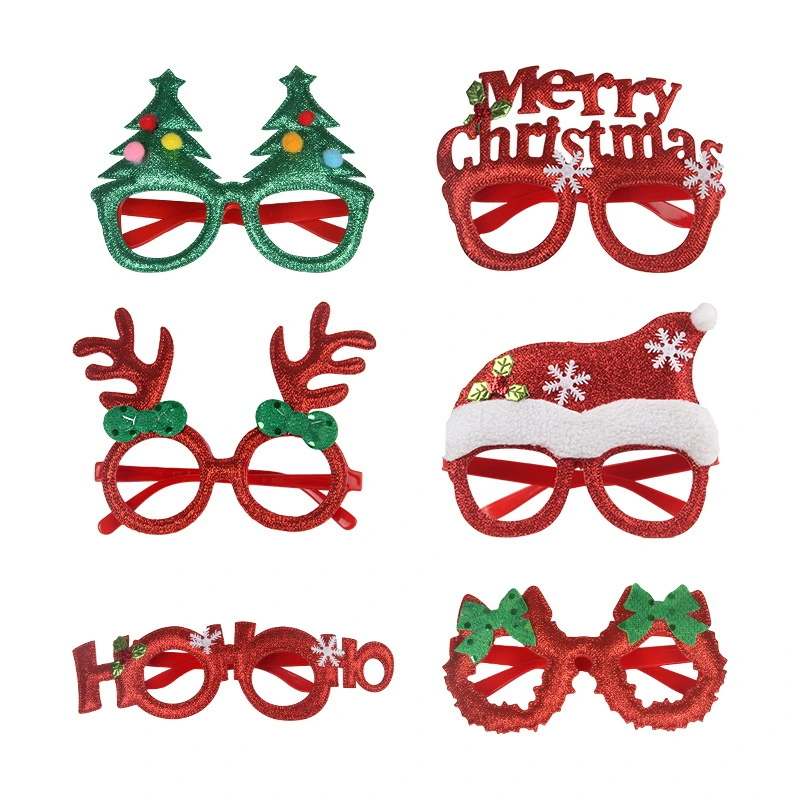 Christmas Decoration Glasses Frame Christmas Gift Glitter Glasses Cg-1001