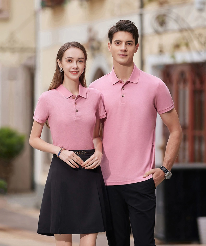 Wholesale/Supplier Custom Logo Summer High quality/High cost performance  Cotton Men's Polo Shirts Uniform Shirts Women