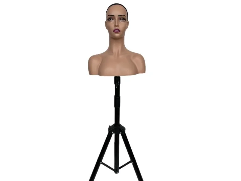 Hembra realista Dummy Maniqui hombro Cabeza con Cabeza de maniquí Busto para pelucas Accesorios de belleza peluca Modelo de pantalla jefes