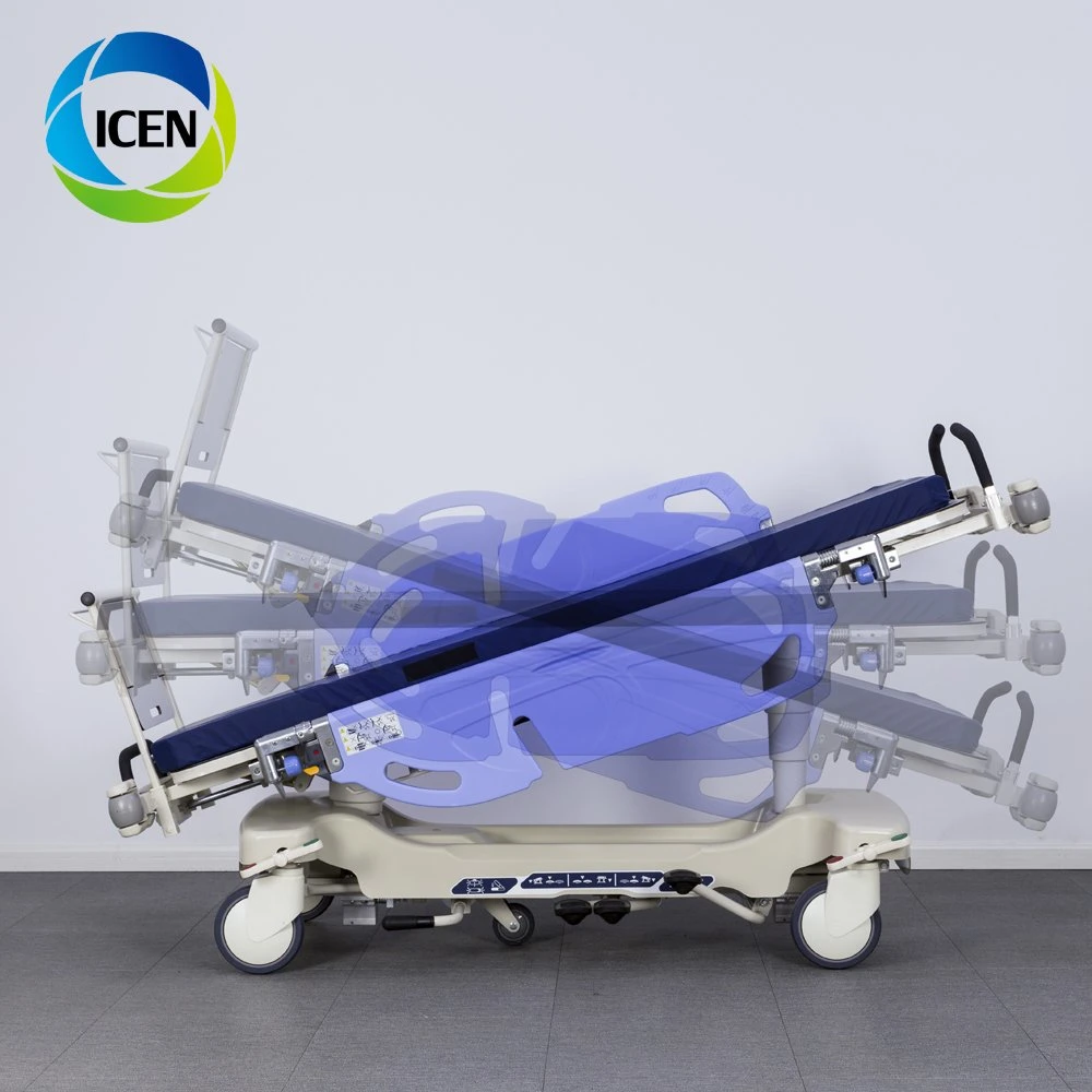 in-R800A Four Small Wheel Electric ABS Patient Transfer Trolley Stretcher Cart