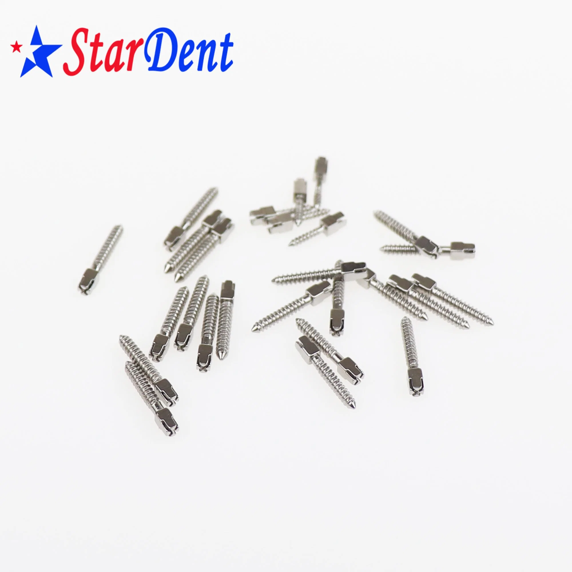 Hot Sale Dental Materials Golden and Sliver Stainless Steel Implant Conical Screw Posts