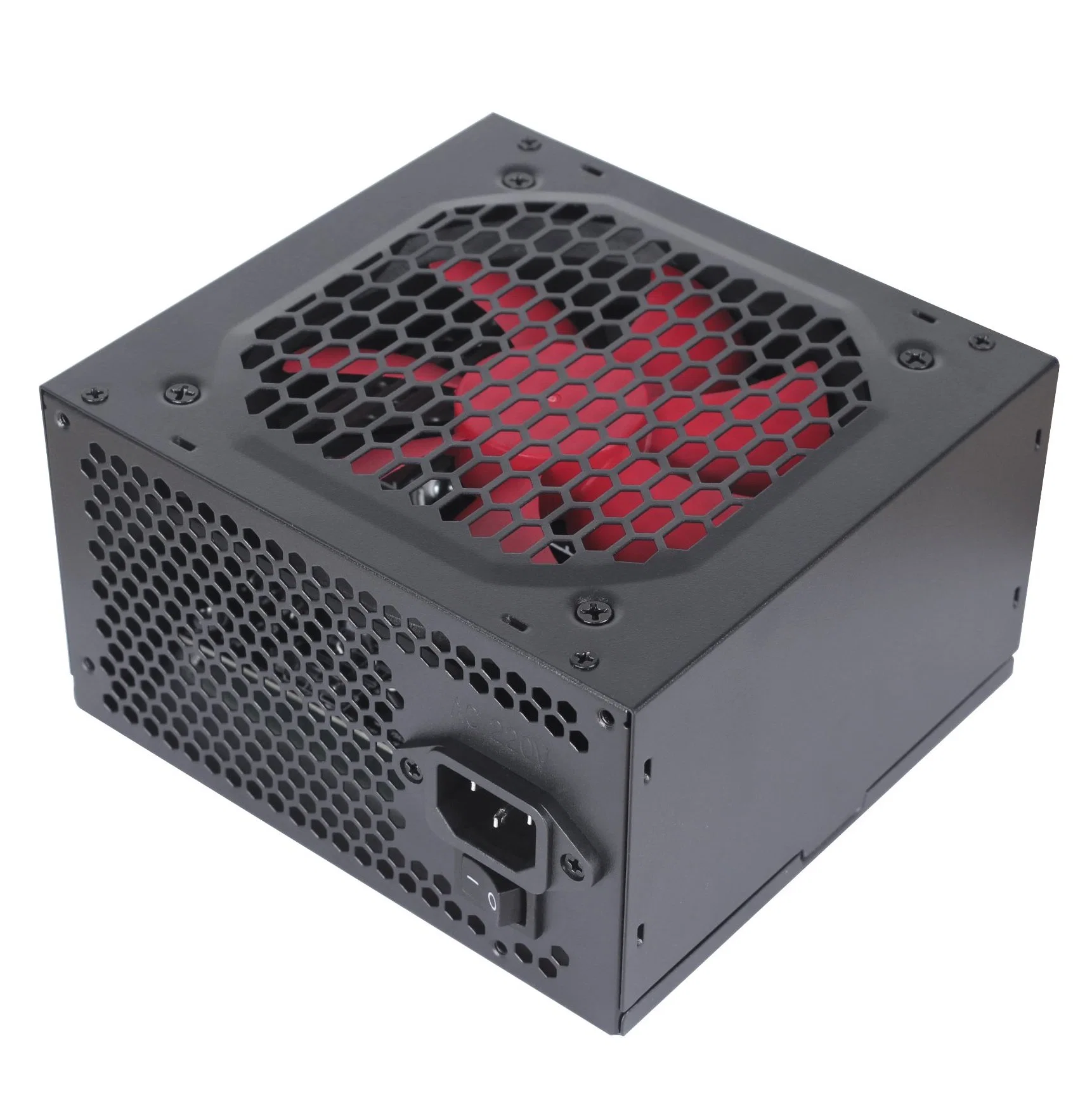 Fuente de alimentación de PC ordenador de sobremesa Fuente de alimentación ATX 200W con abanico rojo