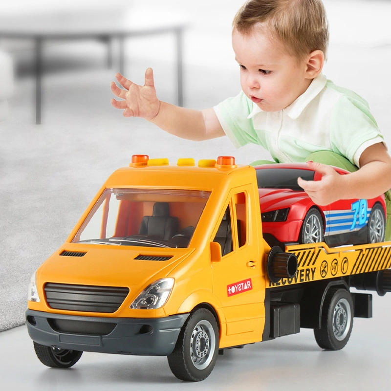 Jouets de véhicules à friction très demandés Voiture à inertie Jouet cadeau pour bébé garçon Camion de secours avec lumière et musique.