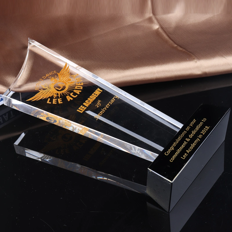 New Style Optical Crystal Award Clear Plaque Crystal Trophy