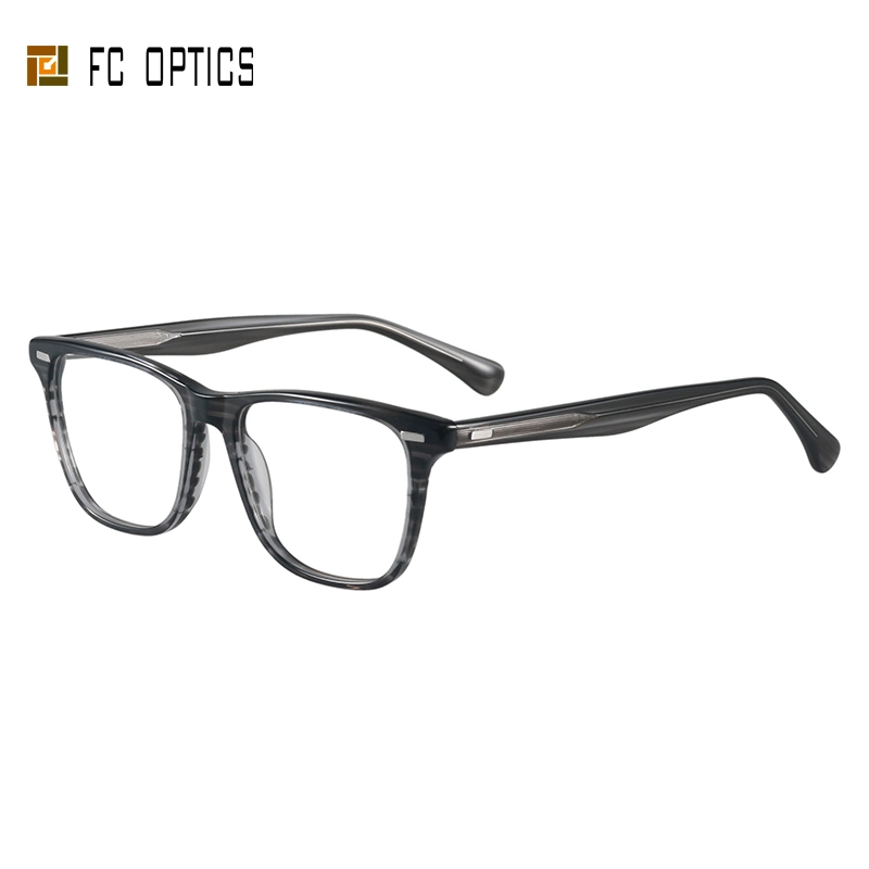 New Design Myopia Spectacle Acetate Rectangle Unisex Rts Prescription Eyeglass Frame