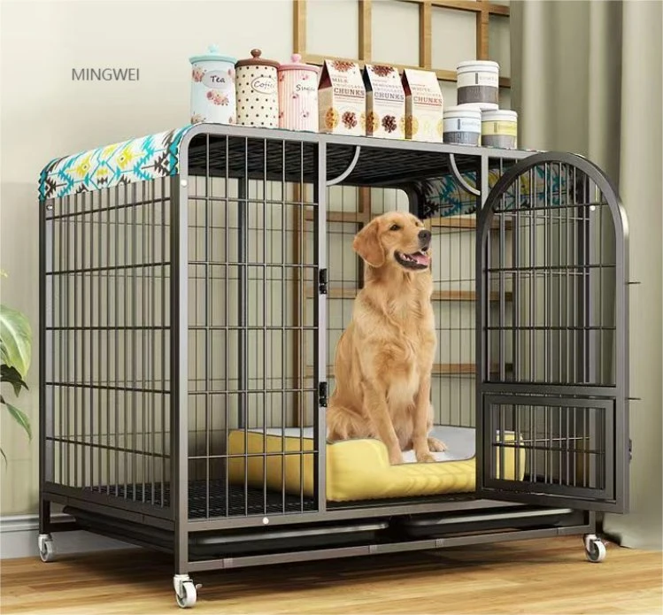 Mingwei Metal Iron Wire Foldable Cheap Pets Dog Breeding Cages Large Dog Crate Kennels