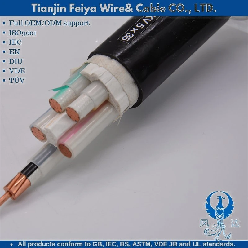 PVC Low Medium Voltage Copper Aluminum Conductor XLPE PVC Insulated Armored 3X15 Power Electric PVC Cable