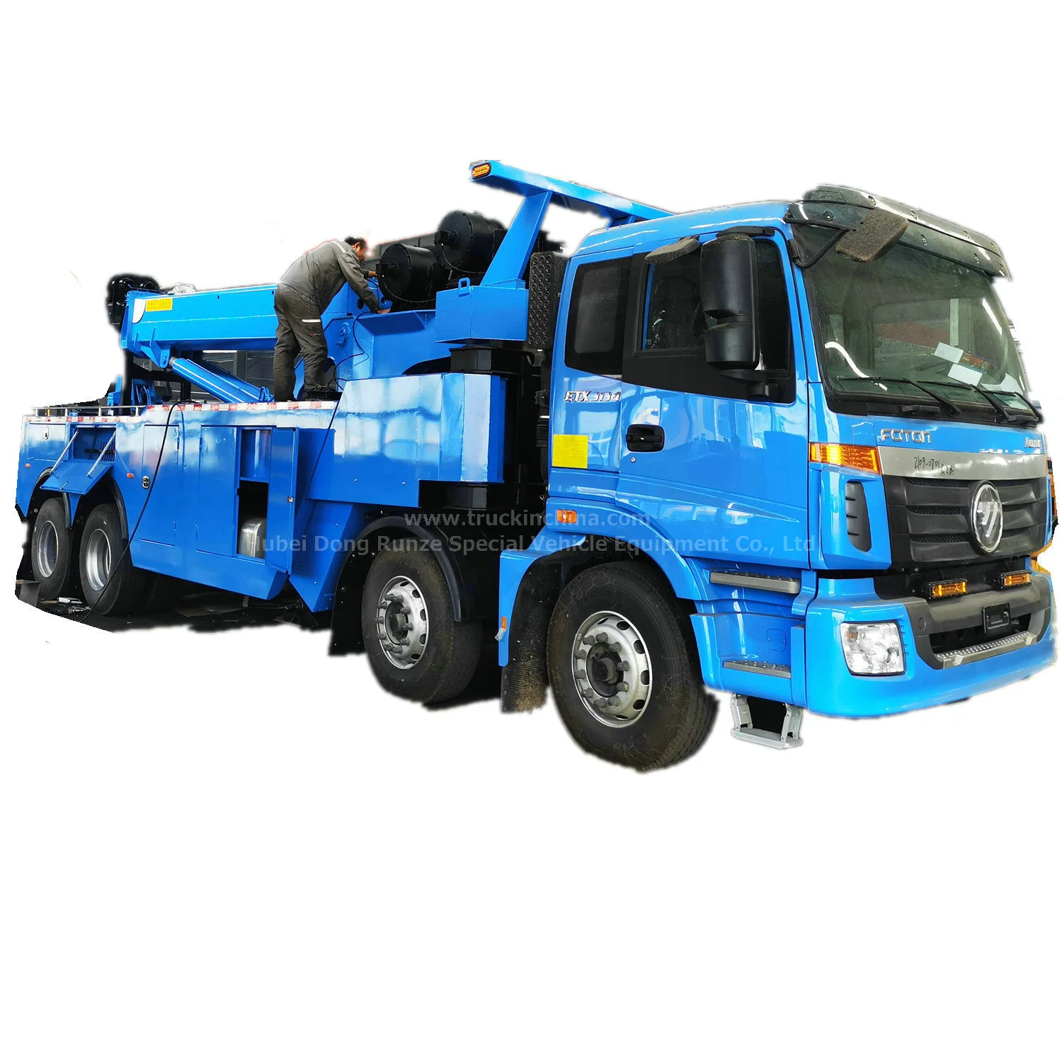 Foton 50t-60t Tow Wrekcer Heavy Duty Rotator Recovery Truck 8X4 Etx3134 Auman 12 Wheelers