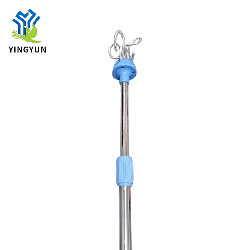 Height Adjustable Firm Connection Hospital Patient Bed Parts IV Infusion Stand Pole