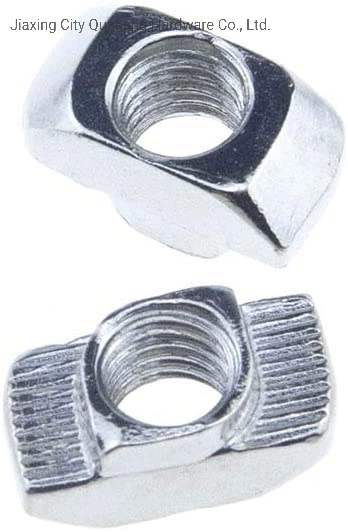 Écrou coulissant en T en acier au carbone nickelé, demi-cercle, coulissant M6 M8, accessoires de profilé en alliage d'aluminium avec fente de 6 mm et 8 mm.