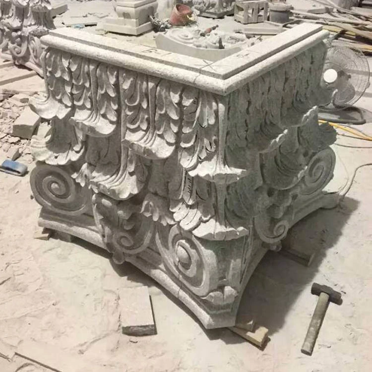 Architectural Carving Granite and Marble Stone Column Head for Hotel and Home Decoration