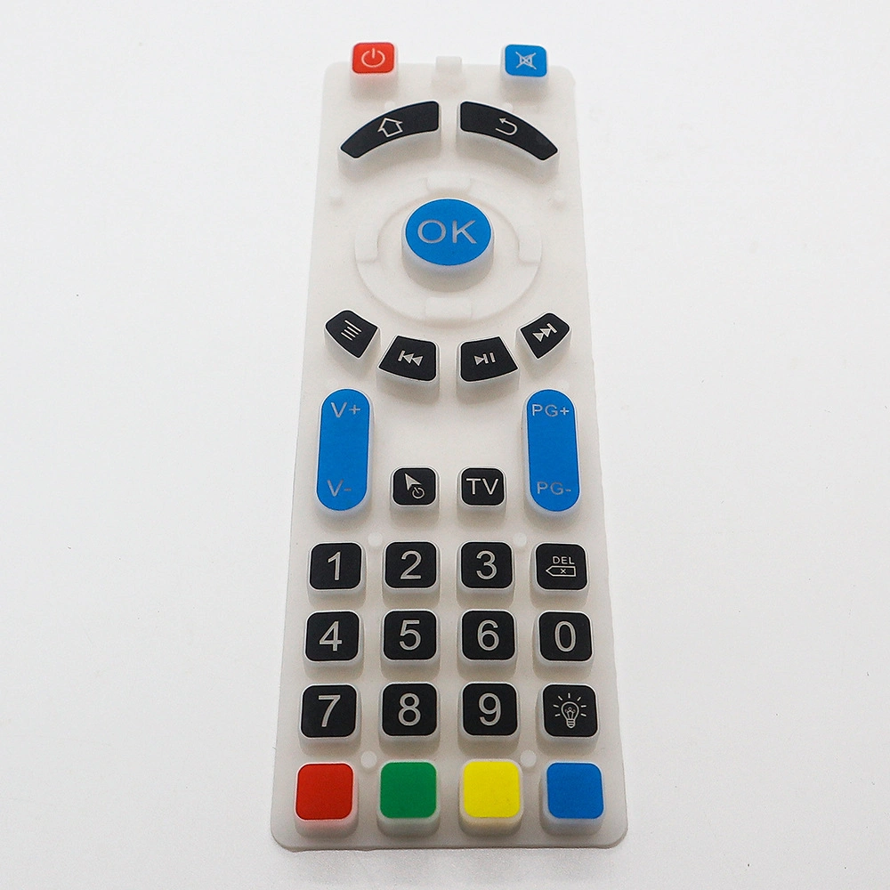 Customized Conductive Touch Key Calculator Remote Control Multi-Color Silicone Buttons