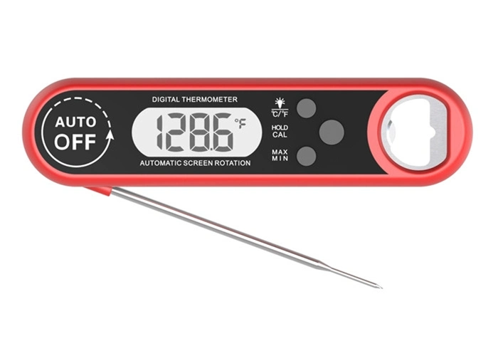 Drahtloser BBQ-Fleisch-Thermometer mit drehendem Bildschirm und Fühler