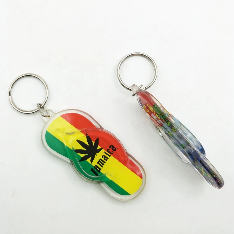 Acrylic Keychain Slipper Acrylic Magnet Acrylic Sandal Keychain for Souvenirs