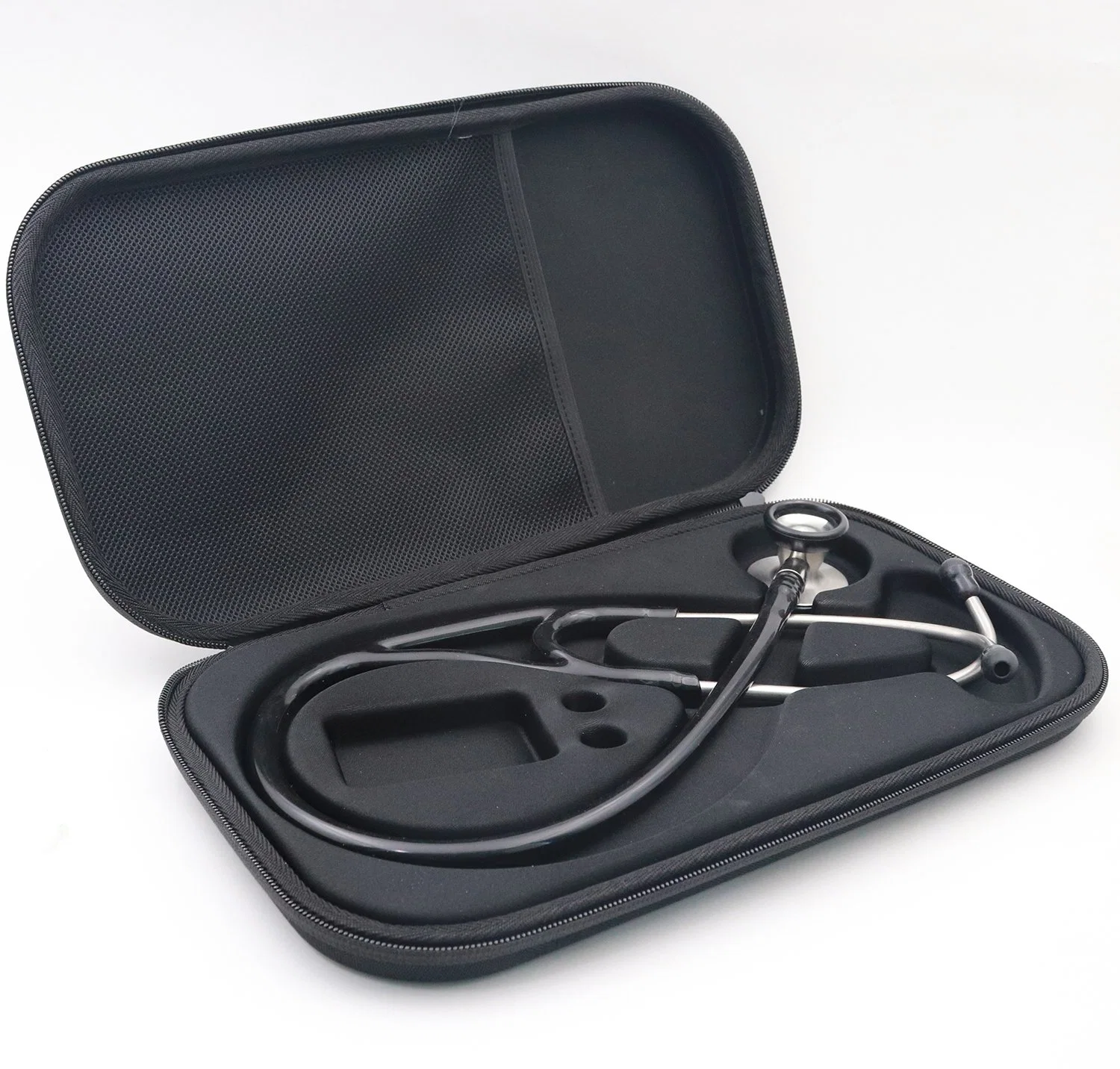 Accesorios de viaje con cremallera Médico Universal llevar cuero impermeable Caja de almacenamiento portátil EVA enfermera para todos los Littmann estetoscopio bolsa caso