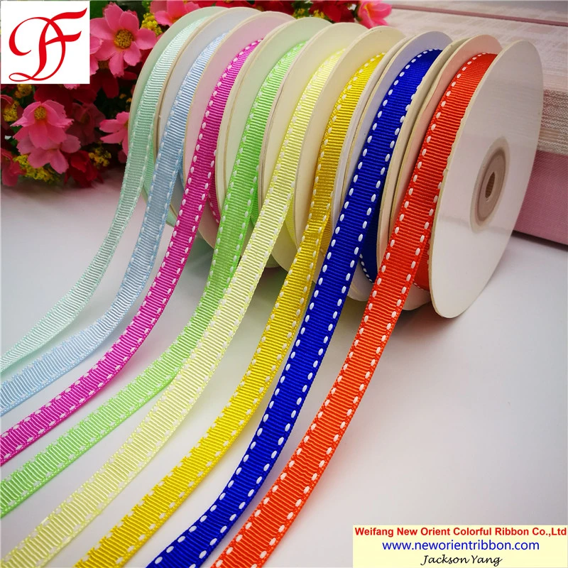 Saddle Stitched Grosgrain Ribbon with 4-Class Color Fastness for Gifts, Garments, Wrapping, Packing Directly From Chinese Leading Ribbon Factory