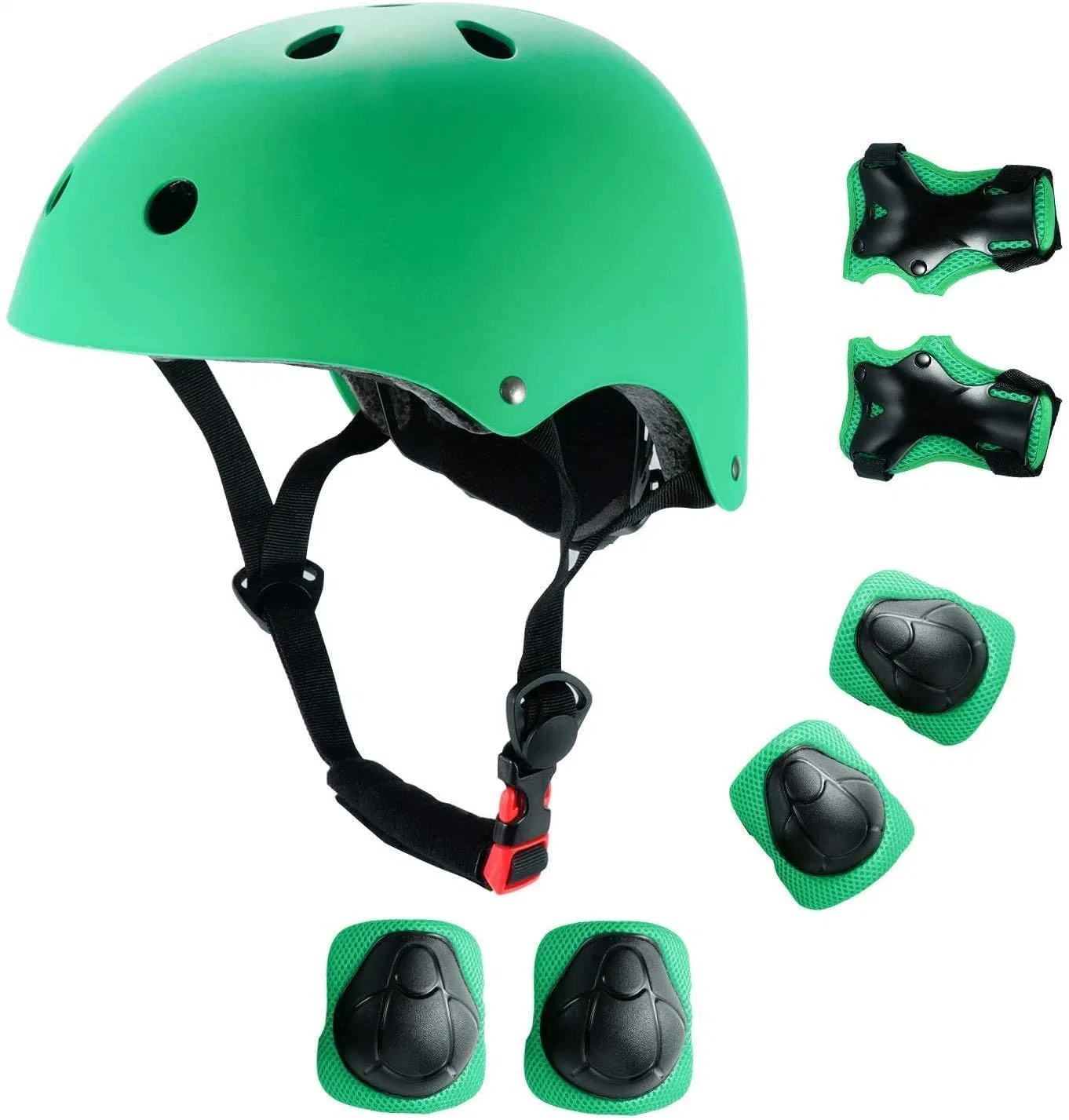 7pcs/Conjunto de la Guardia de muñeca codo Rodilleras Skateboard Patinaje Artístico Casco de protección para niños