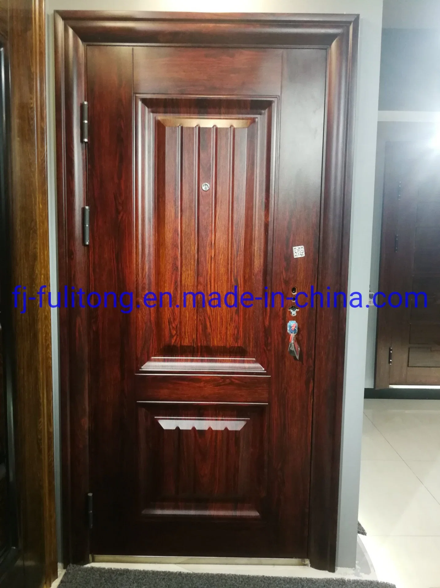 Puerta corredera de vidrio para patio de madera, PVC, acero y hierro