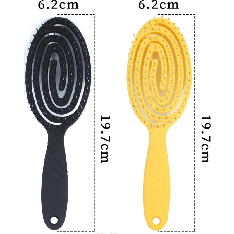 Hair Brush Anti-Static Smooth Hair Styling Combs Leaf Shape Coil Head Massage Comb