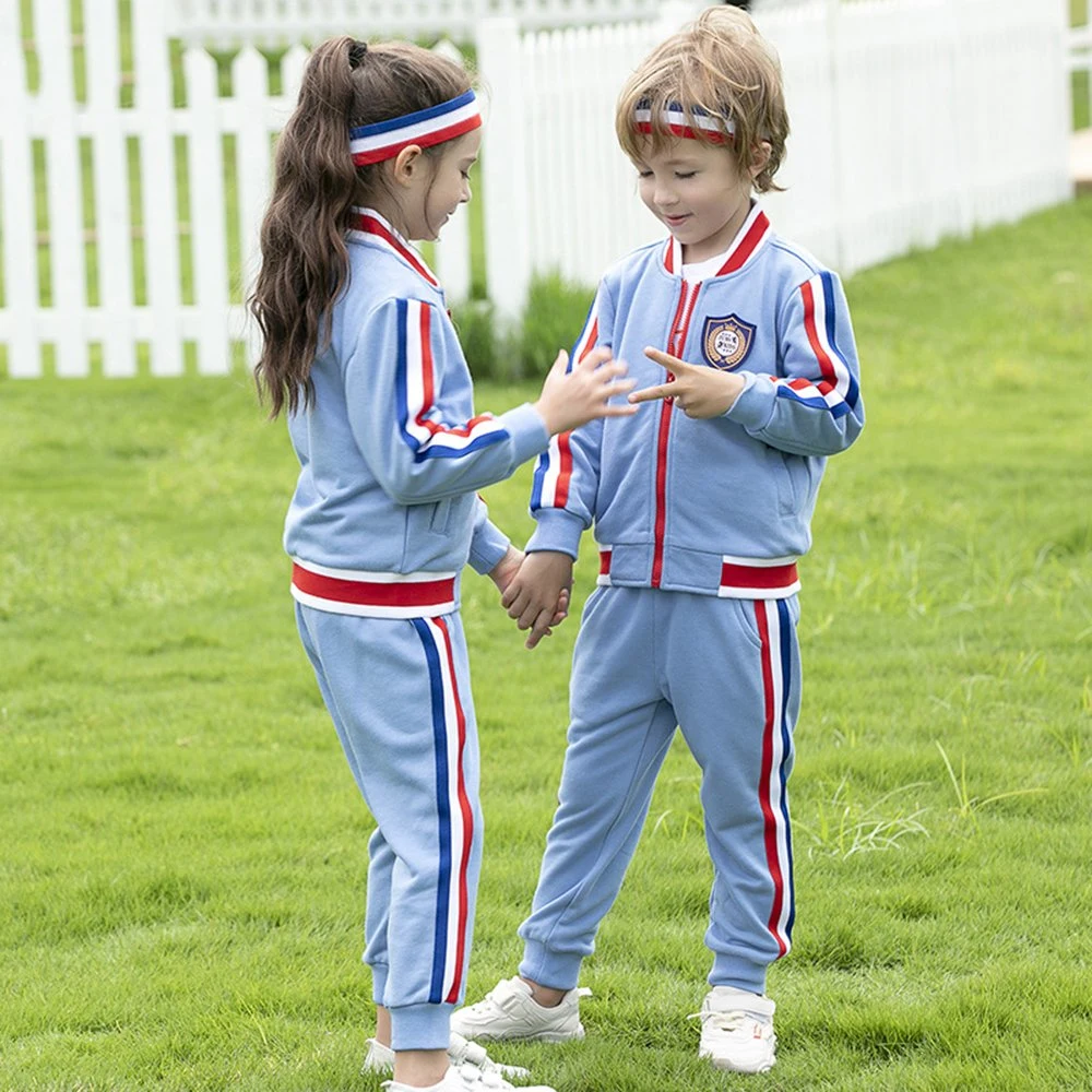 Venda por grosso de crianças personalizados Primary/médio/High School Kids Barato Sportwear de alta qualidade