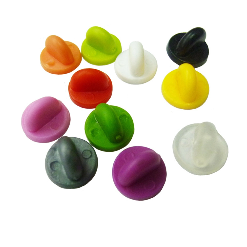 High quality/High cost performance Rubber Pin Backs PVC Lapel Clasps Colorful Rubber Clutch for Pin Post Badges