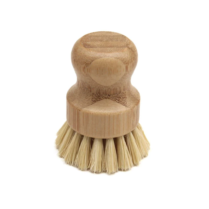 Fabricant promotion Vente en gros bambou durable Sisal Palm Pot Brush cuisine Jeu de brosses de nettoyage