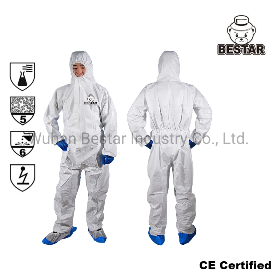 Asbestos Removal Pharmaceutical Use Type 56 Microprous Coverall Suit Protective Suit Safety Gown