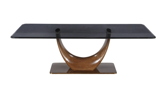 CS Home Series Living Furniture Natural Ash Wood Glass Coffee Table