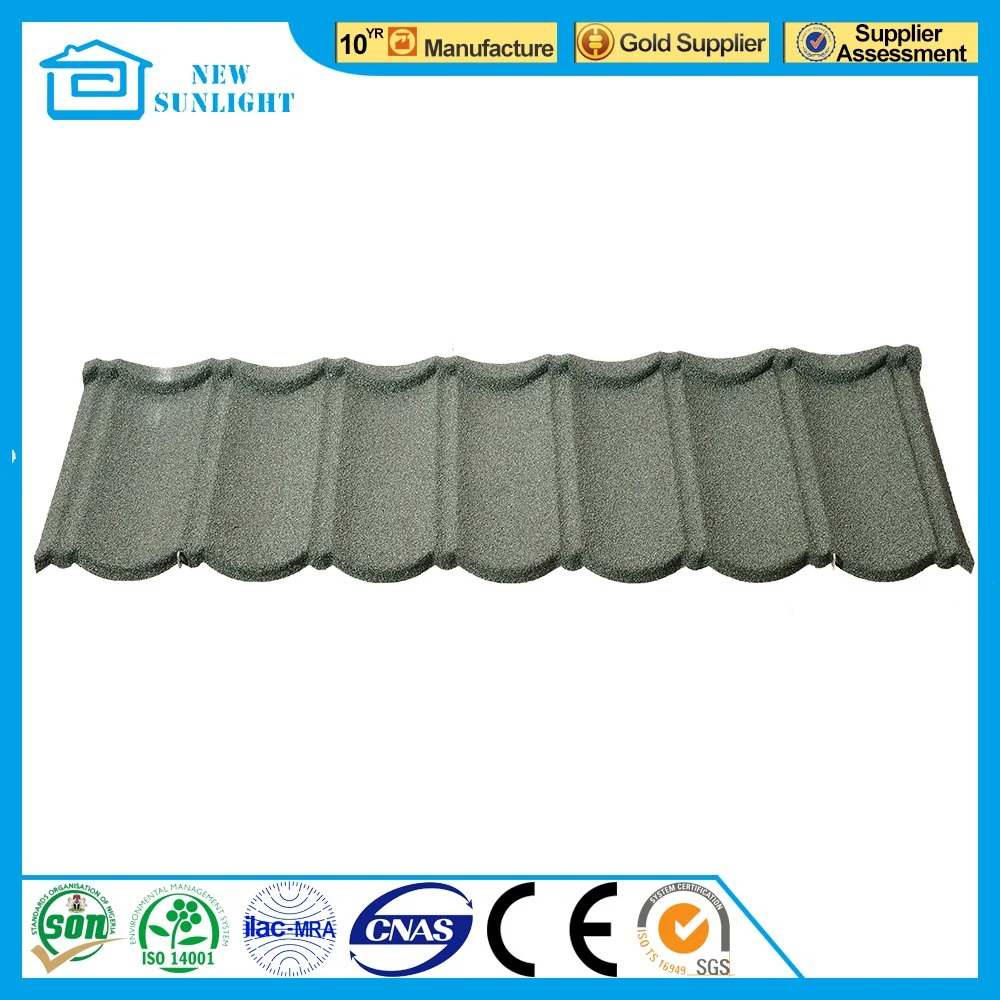 Ce Certificated Colorful Stone Coated Steel Roof Tile / Factory Direct Building Material