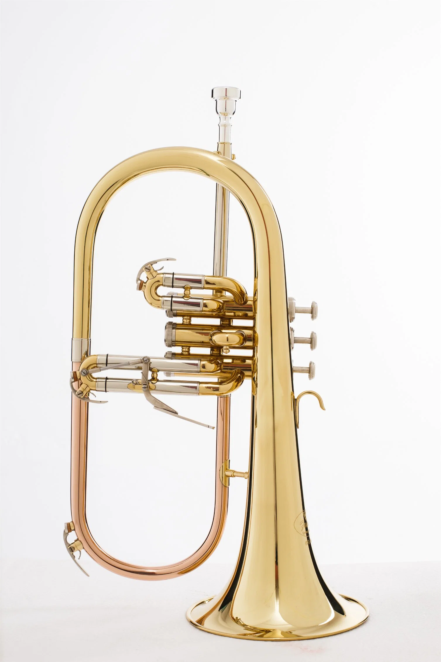 Very Good Copper/Rose Brass Flugel Horn Gold Lacquer Manufacturer