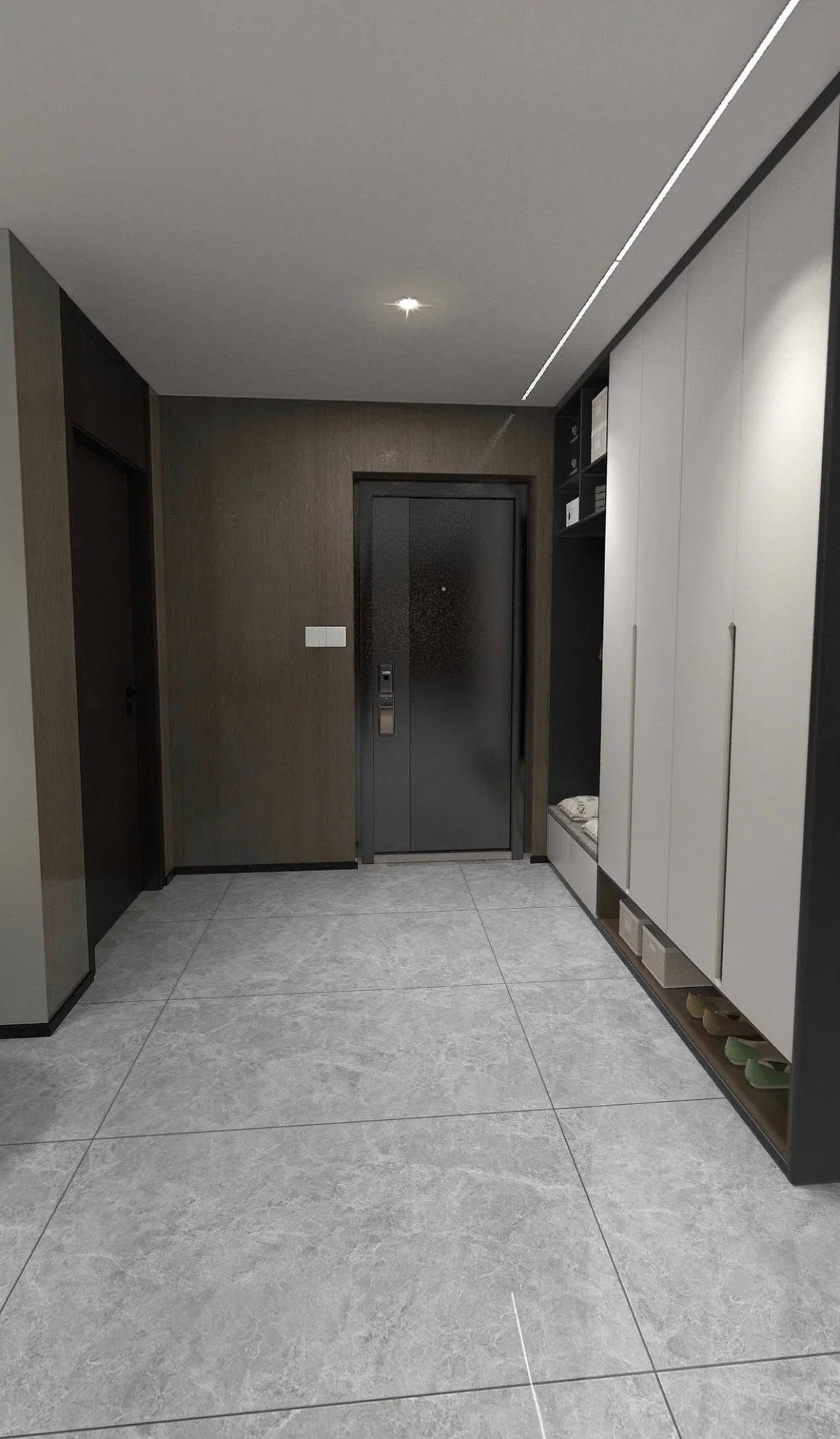 Foshan Amari Gris claro 600*1200 Living Room dormitorio Suelo Tile, Luz, Luz suave opcional