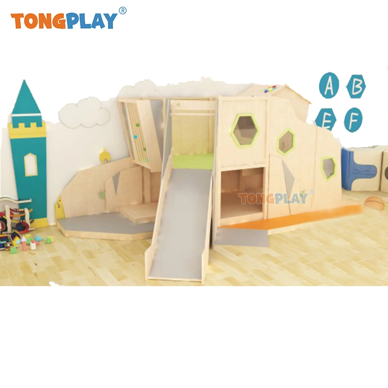PE Board Baby Kids Toys Muebles Castillo Interior Playground Equipment Loft para niños pequeños