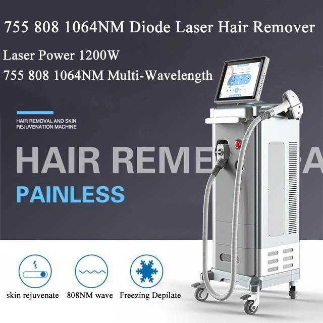 755 808 1064nm Diode Laser Hair Removal Machine Laser Treatment