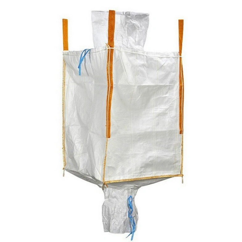 500kg 1 Ton plástico PP circular Sling Bolsa grande suave Palet para Cemento y fertilizante 1000kg Bolsas Jumbo Añadir UV Bolsa de boquilla con parte superior de la rifa Super sacos Bolsa de impresión gratuita