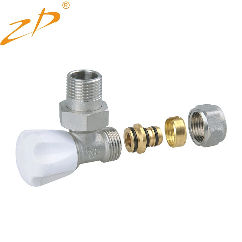 90 Degree Brass Temperature Control Head Thermostatic Radiator Valve for Floor Heating System