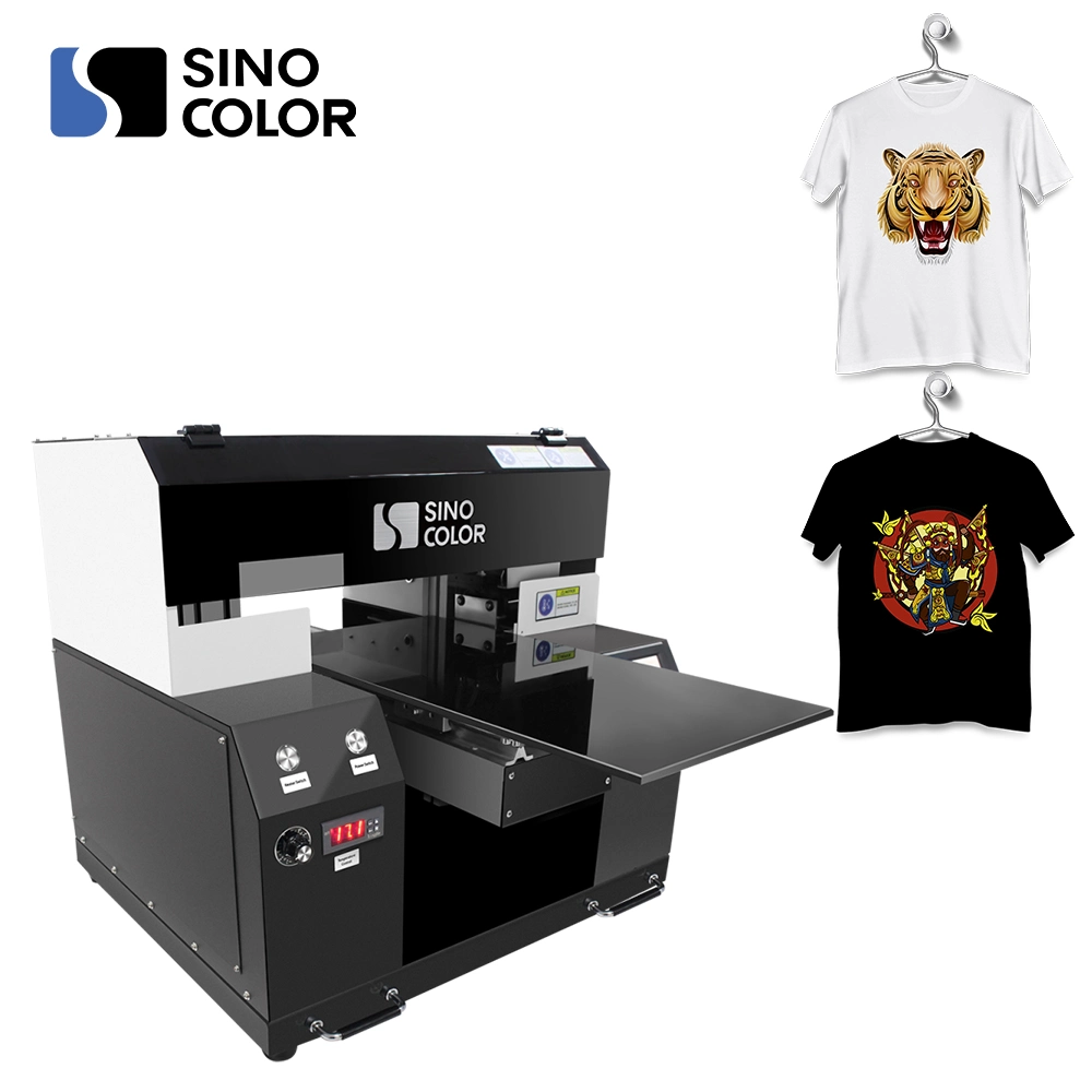 4/5 Color Sinocolor 30X40 Cm Cotton T-Shirt Printing Machine Tp-300 with Single Printhead