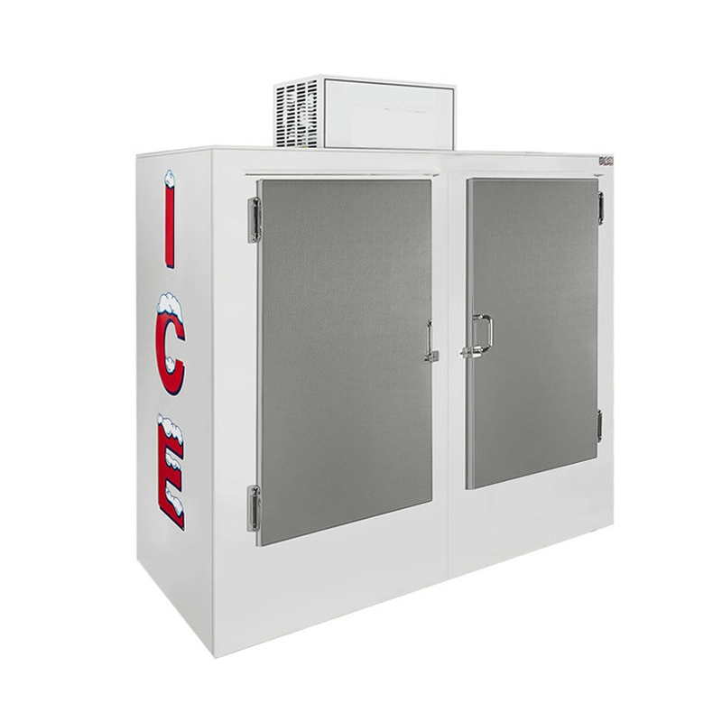 Commercial Ice Freezer Bagged Ice Storage Bin Display Freezer Merchandiser for Packaged Ice Storage