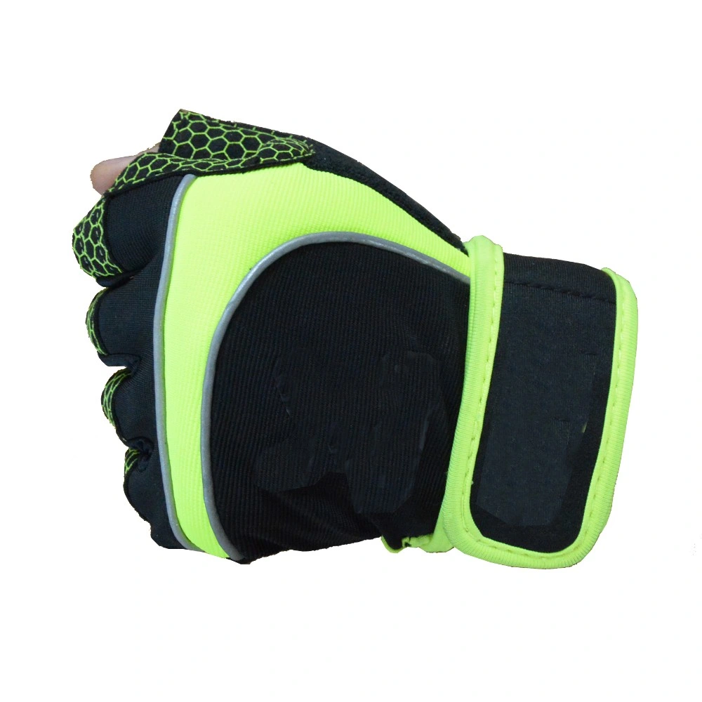 Prisafety Durablity noir de haute qualité de l'exercice de formation des gants de poids antiglisse antivibrations Gants d'entraînement de gym pour les hommes