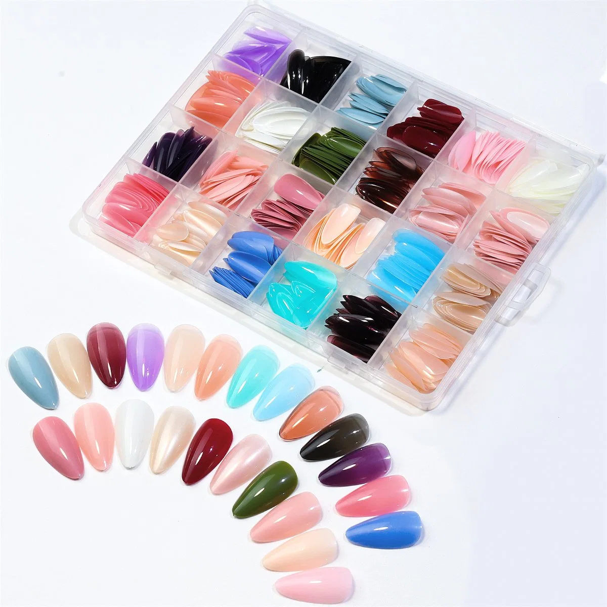 Manicure 24 Matte Square Ballet Wearing Tip Nail Fake Nail Tips Set