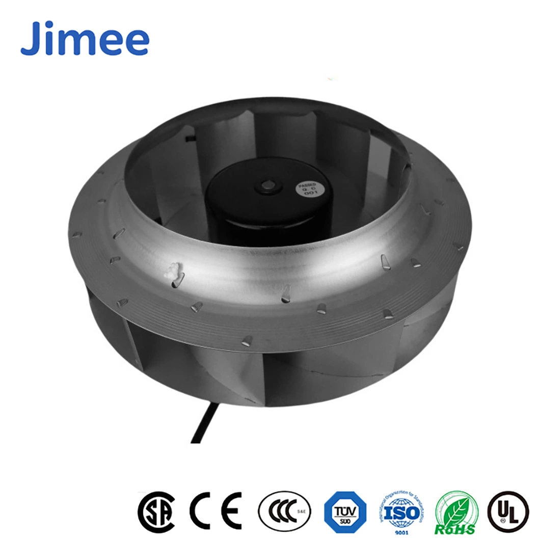 El motor del ventilador Gabinete Jimee China Fabricación JM120d4a1 de protección IP44 Clase Ce Ventiladores centrífugos de Material de la hoja de hierro de rociado del ventilador para centrífugas de ventilación de aire