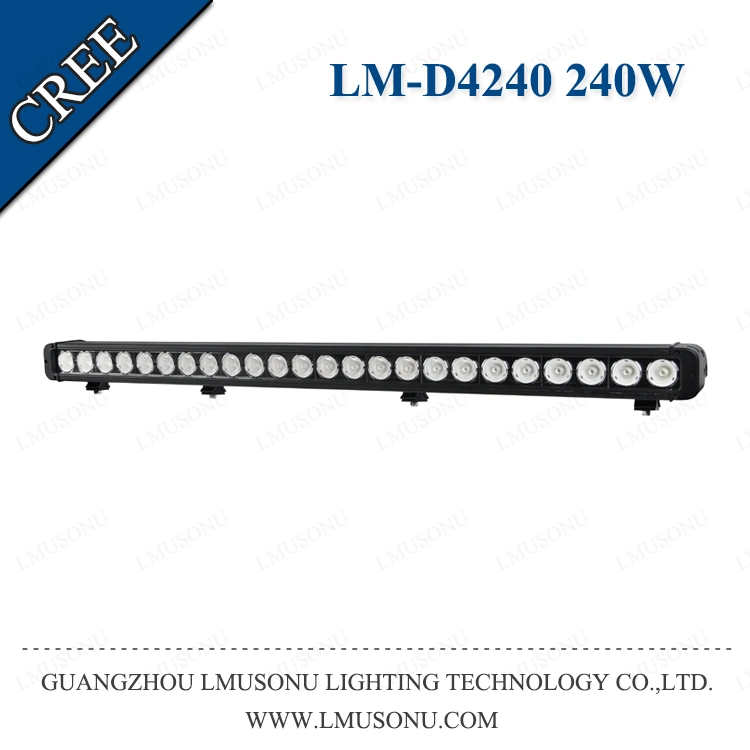 Lmusonu 240W Offroad Spot Flood Combo Beam Straight Single Row LED Lighting Bar 40 Inch