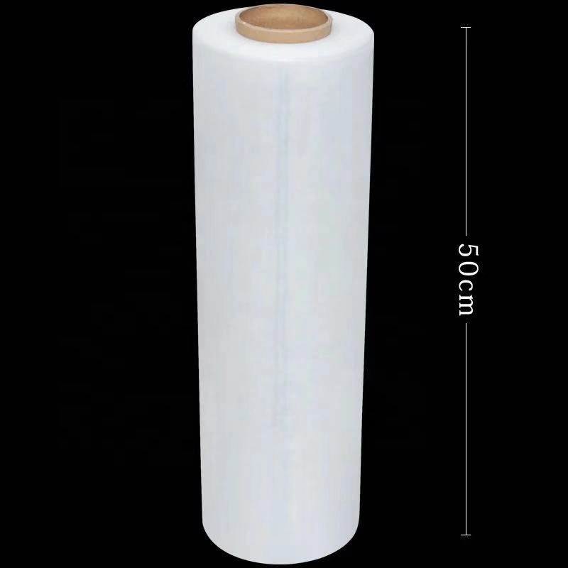 Película de 23 micras para envolver de LLDPE con elástico en negro para embalaje Precio Jumbo Roll Pallet Wrap